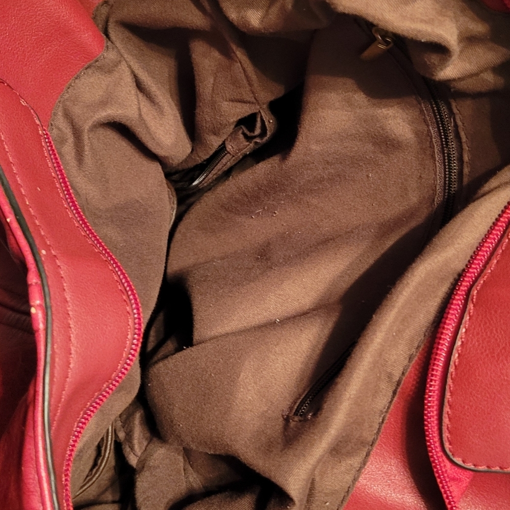 Red leather Purse